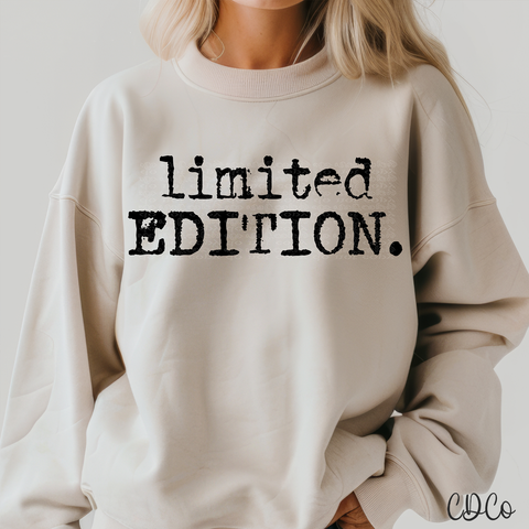 Limited Edition Black Text DTF