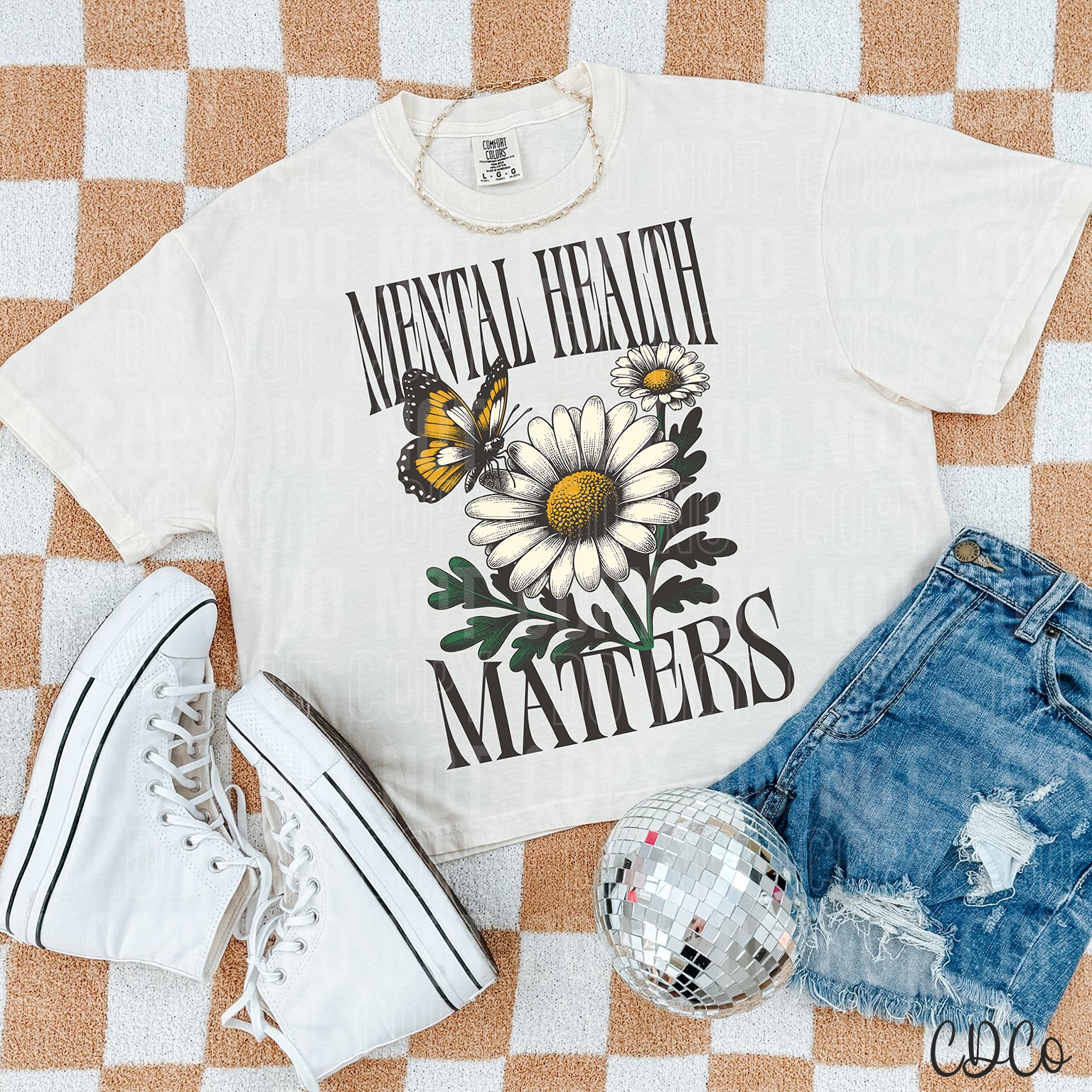 Mental Health Matters Butterfly Flower 3561 DTF