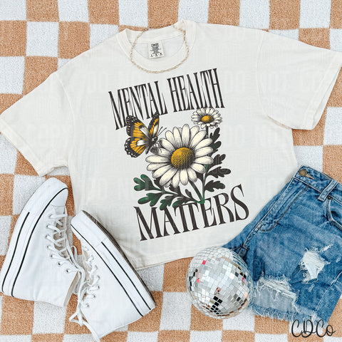 Mental Health Matters Butterfly Flower 3561 DTF