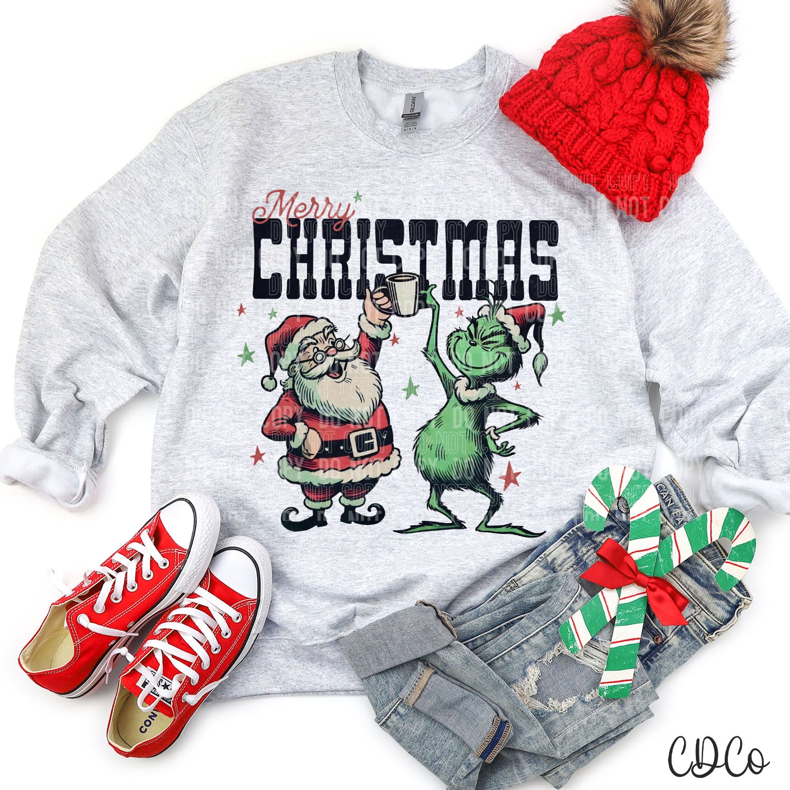 Merry Christmas Santa Green Guy 3196 DTF