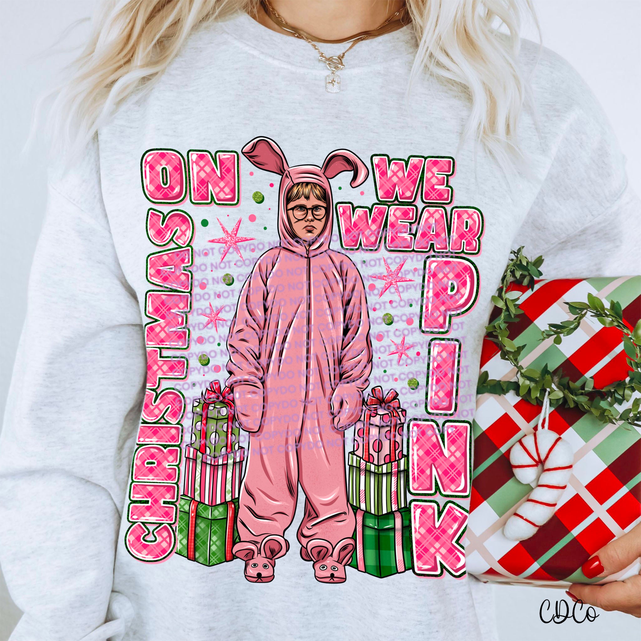 On Christmas We Wear Pink DTF