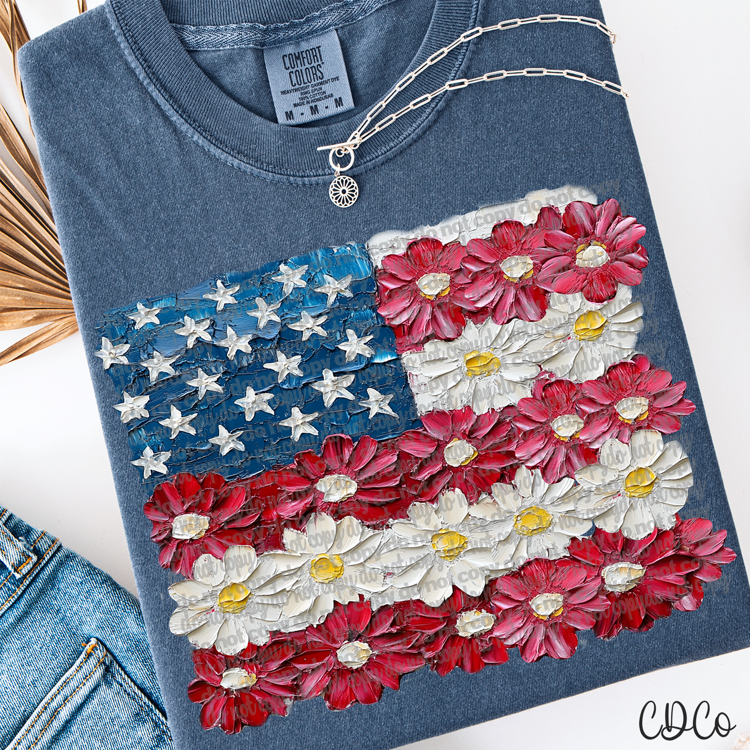 Painted Floral Flag 6132 DTF