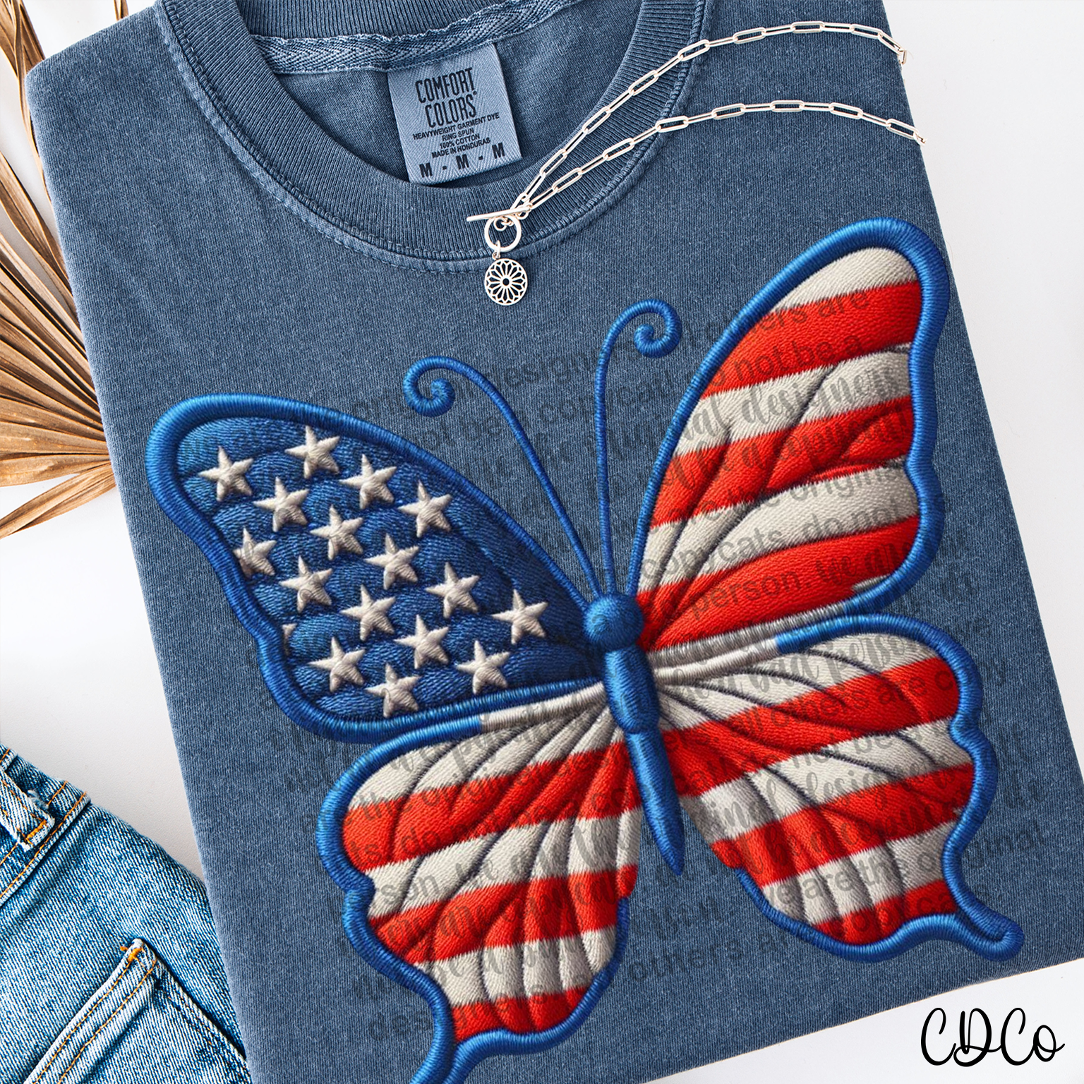 Patriotic Flag Butterfly 6214 DTF