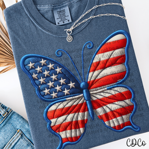 Patriotic Flag Butterfly 6214 DTF