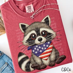 Patriotic Raccoon 6206 DTF