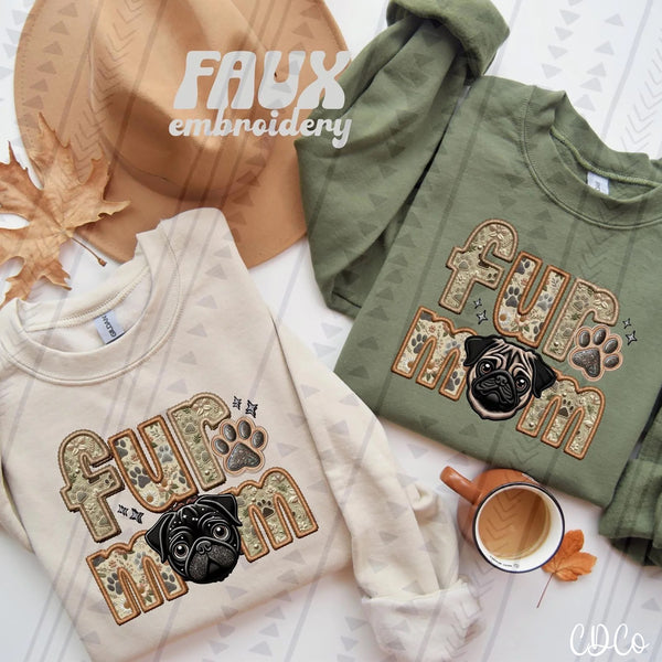 Fur Mom Dog Faux Embroidery DTF (4 of 6)