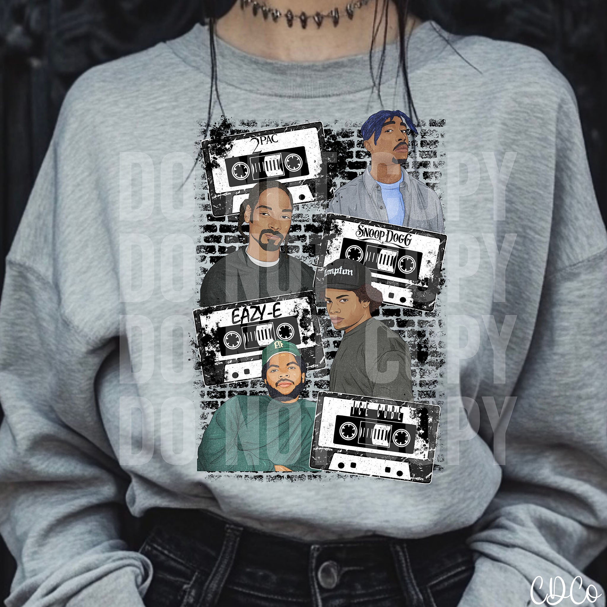 Rap Cassette Collage 2461 DTF