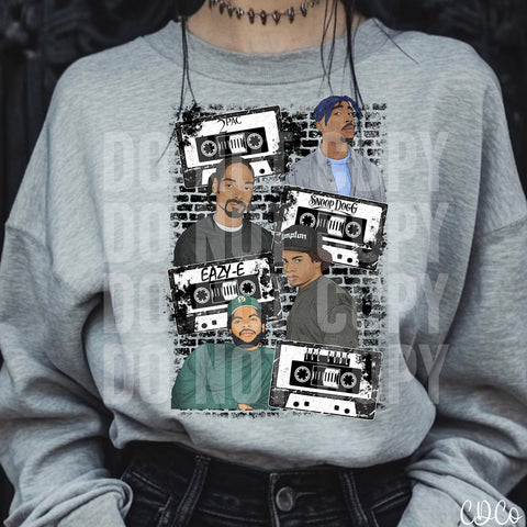 Rap Cassette Collage 2461 DTF