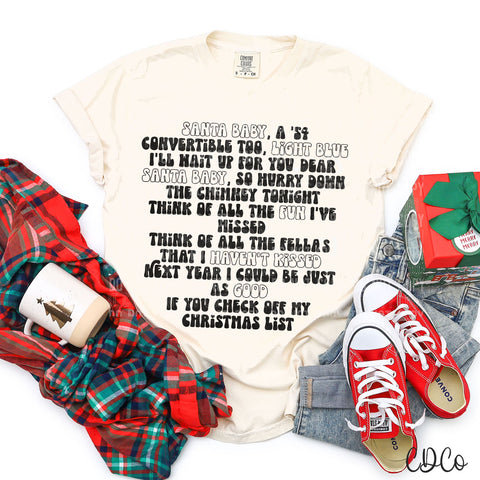 Text Santa Baby 3190 DTF