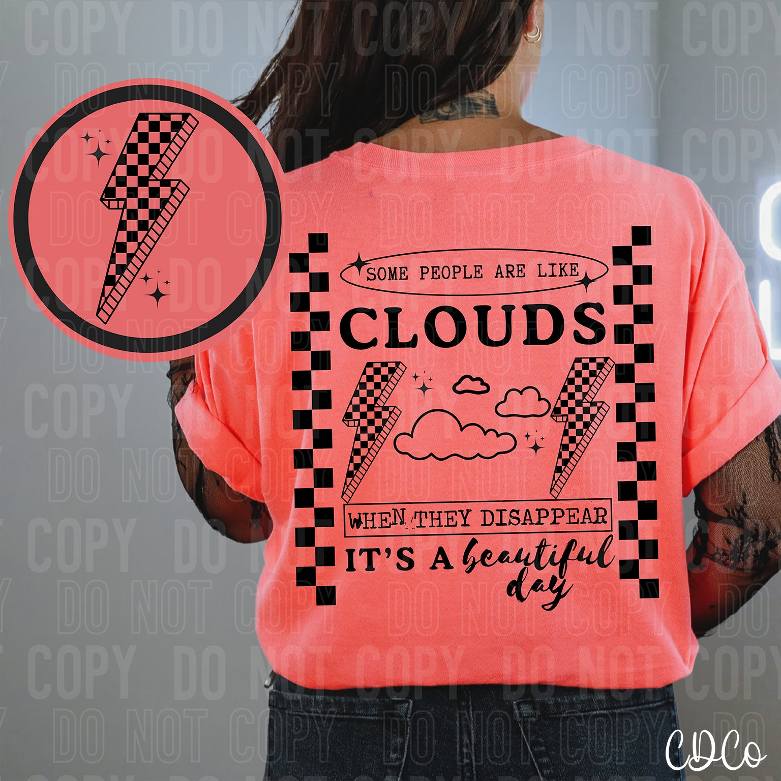 Some People Are Like Clouds w/3.5" pocket 3672 DTF
