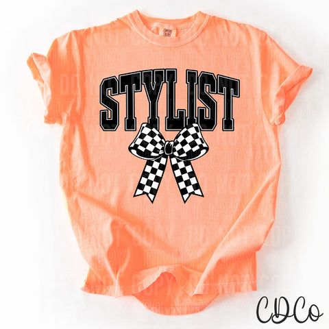 Stylist Checkered Bow 3711 DTF