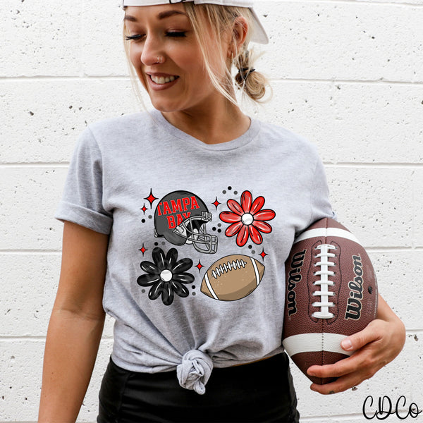 Football Team Helmet Floral 11/24 DTF