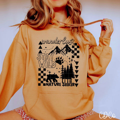 Wanderlust Stay Wild Nature Seeker DTF