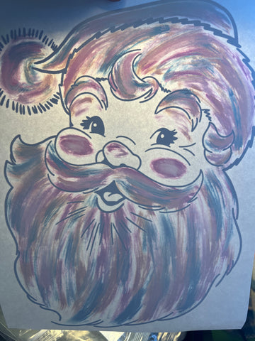 Watercolor Santa (325°) LOW HEAT