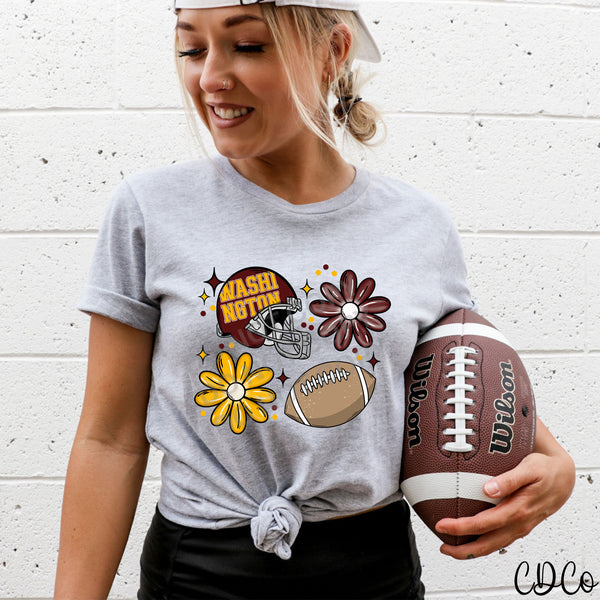 Football Team Helmet Floral 11/24 DTF