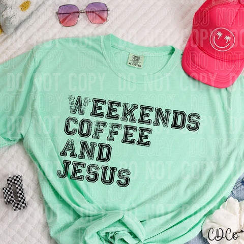 Weekends Coffee and Jesus 3533 DTF