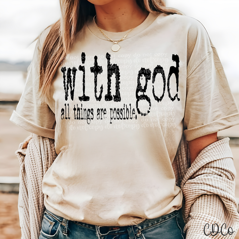 With God All Things Are Possible 3946 DTF