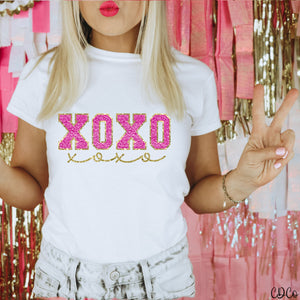 XOXO Faux Glitter Chenille DTF