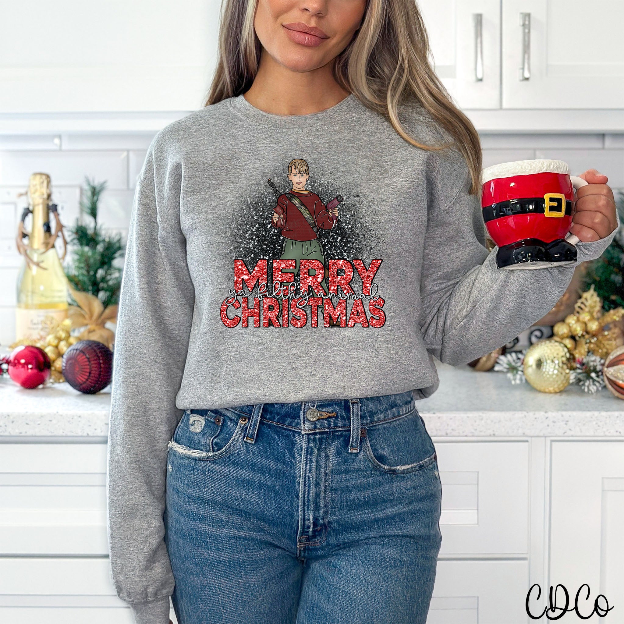 Faux Glitter Ya Filthy Animal DTF