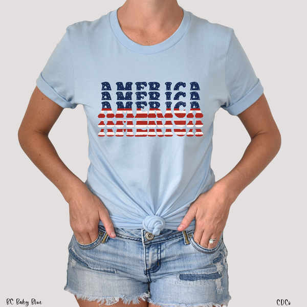 America Retro Stacked *HIGH HEAT* (350°-375°)