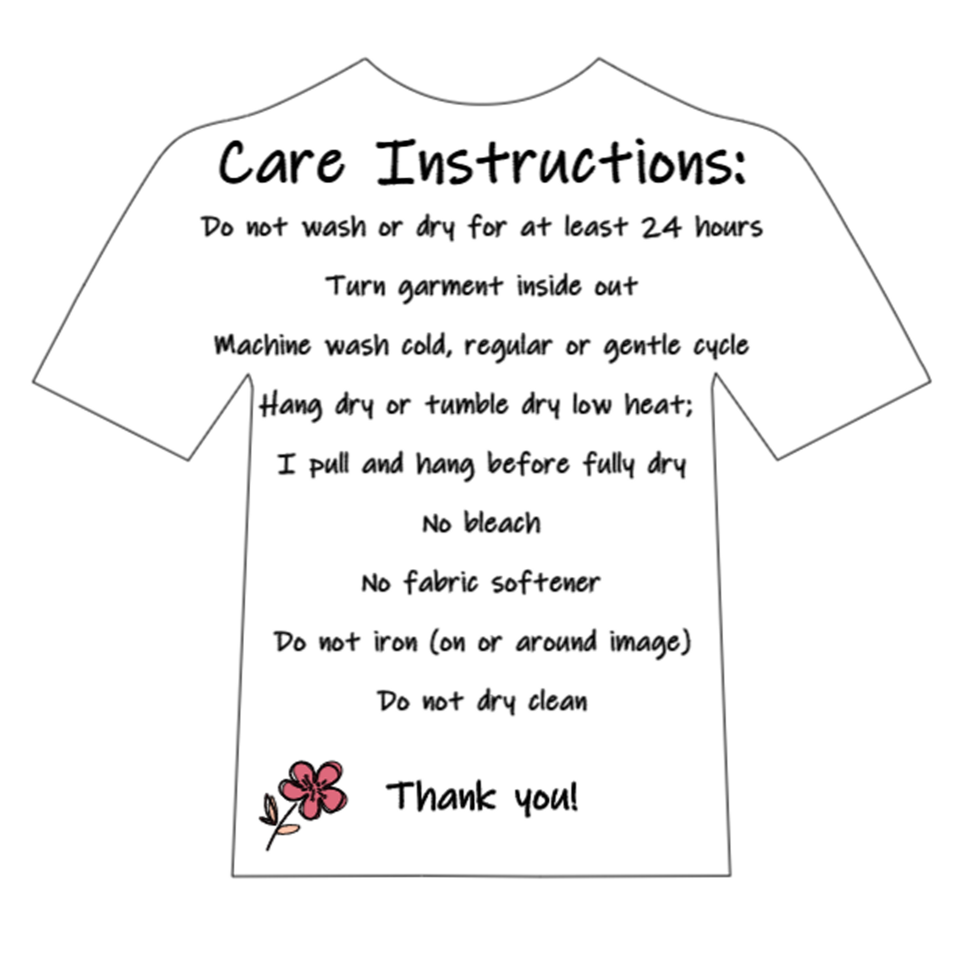 Care And Instructions