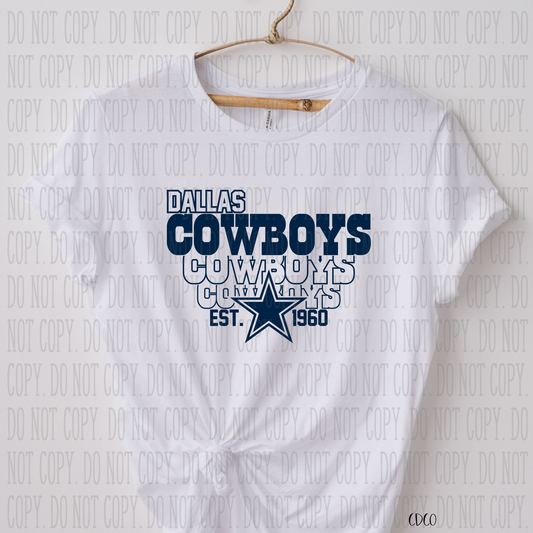 Dallas Stacked Star SUBLIMATION (400°)