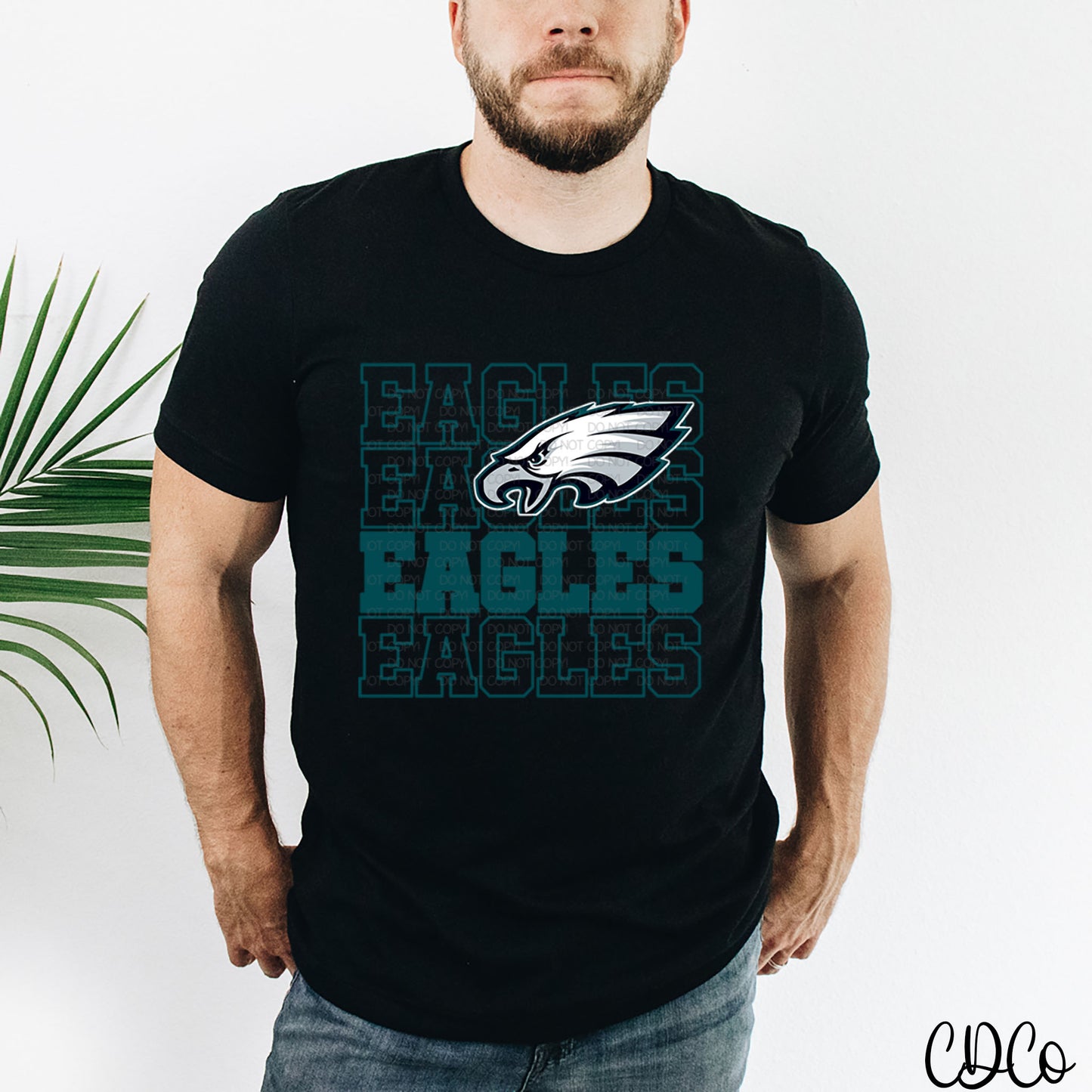 Eagles Head Stacked DTF