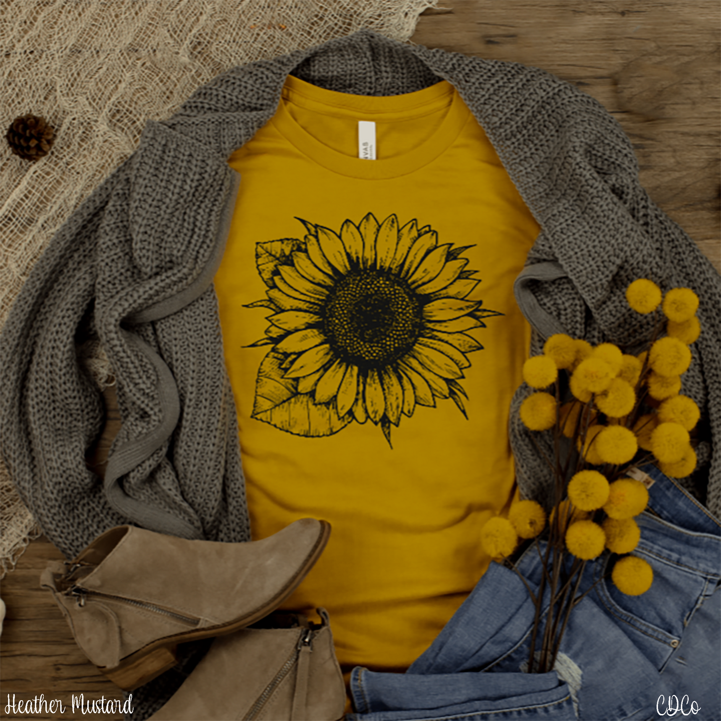 Farm Sunflower (325°) - Chase Design Co.