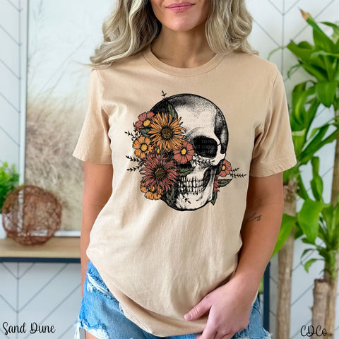 Floral Skull DTF