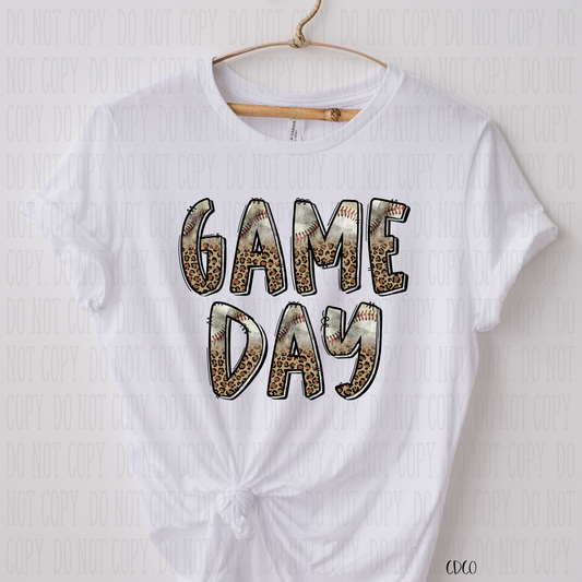 Game Day Leopard Baseball SUBLIMATION (400°)
