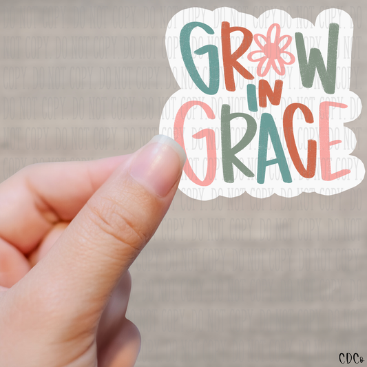 Grow in Grace Kiss Cut Sticker Sheet