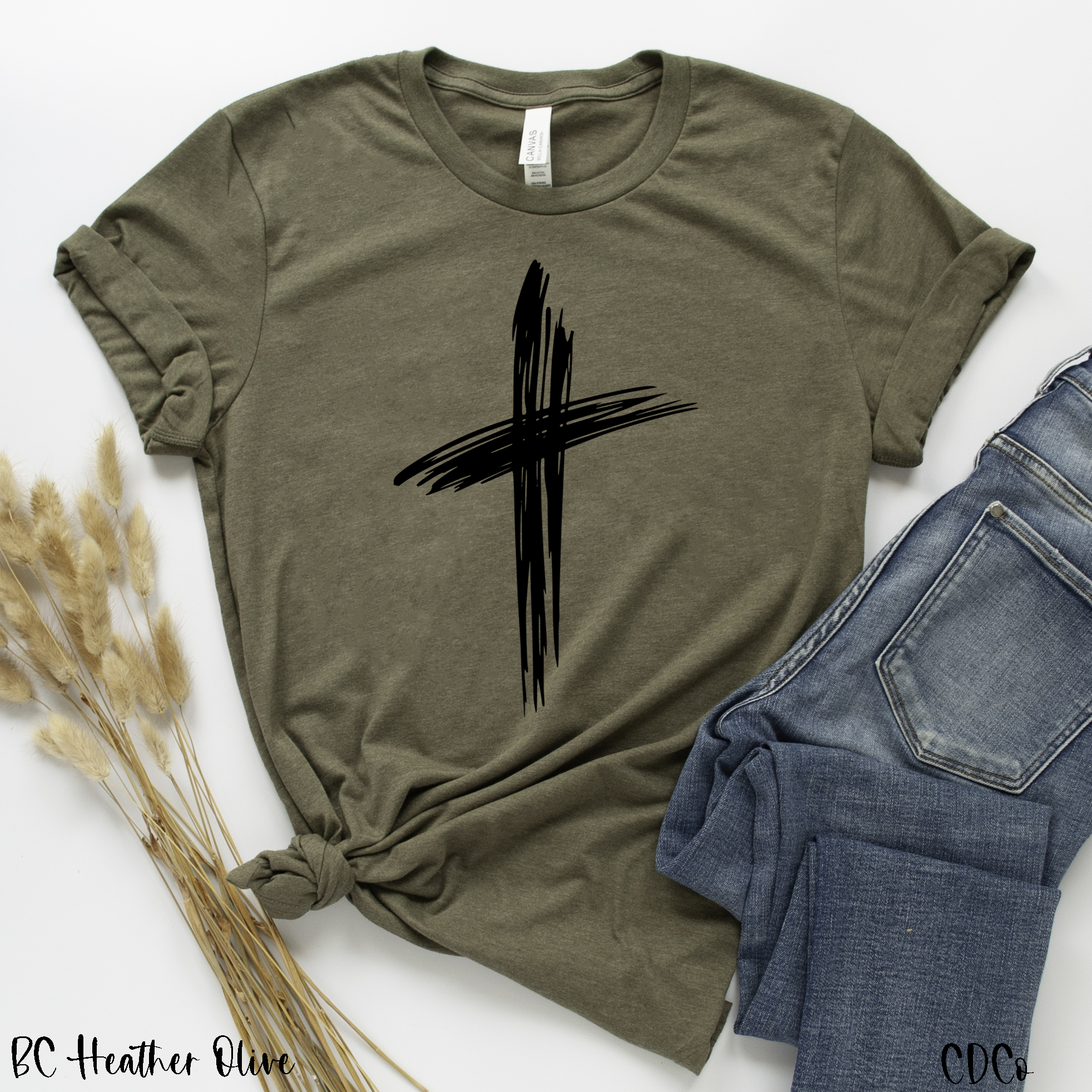 Grunge Cross - Black (325°)