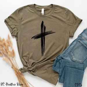 Grunge Cross - Black (325°)