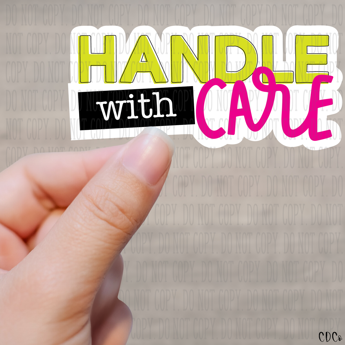 Handle with Care Kiss Cut Sticker Sheet