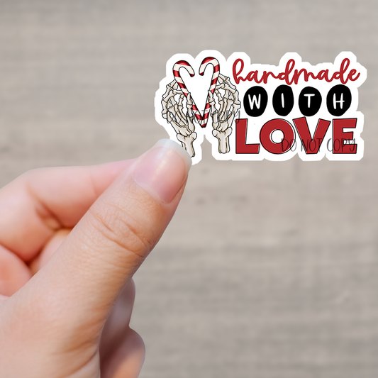 Handmade With Love Skellie Kiss Cut Sticker Sheet
