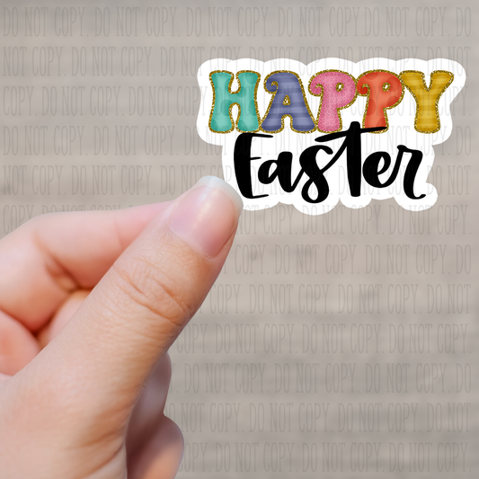 Happy Easter Glitter Kiss Cut Sticker Sheet