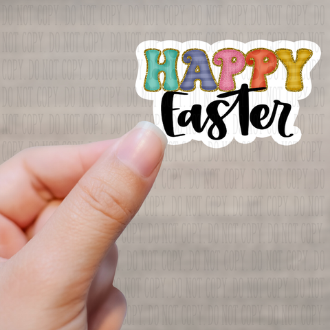 Happy Easter Glitter Kiss Cut Sticker Sheet