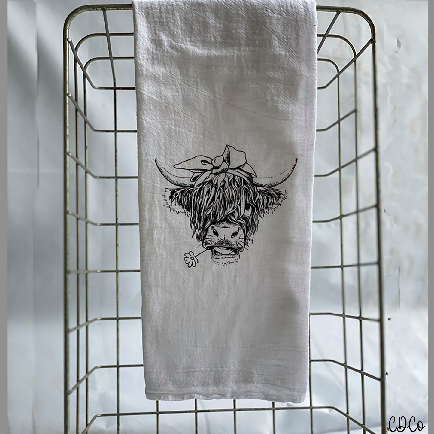 Highland Cow - Toddler/Tea Towel/5.5" (325°) - Chase Design Co.