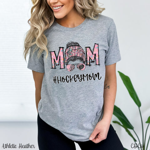 Hockey Mom Bun Pink DTF