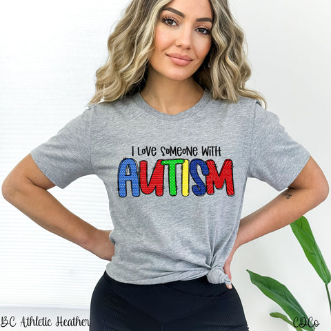 I Love Someone With Autism DTF