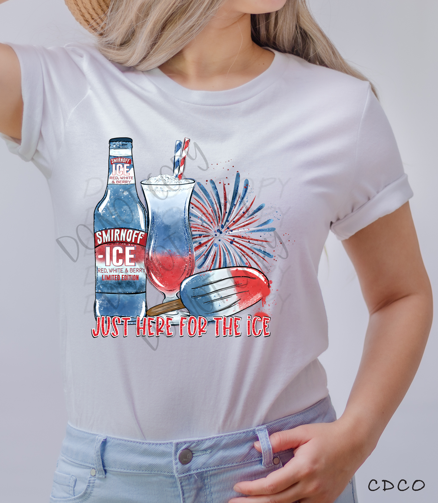 Just Here for the Ice (w/SMIRNOFF LABEL) SUBLIMATION (400°)