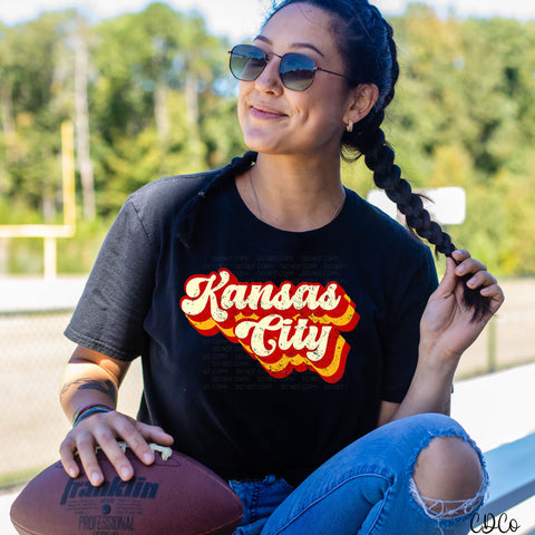 Kansas City Retro Distressed DTF