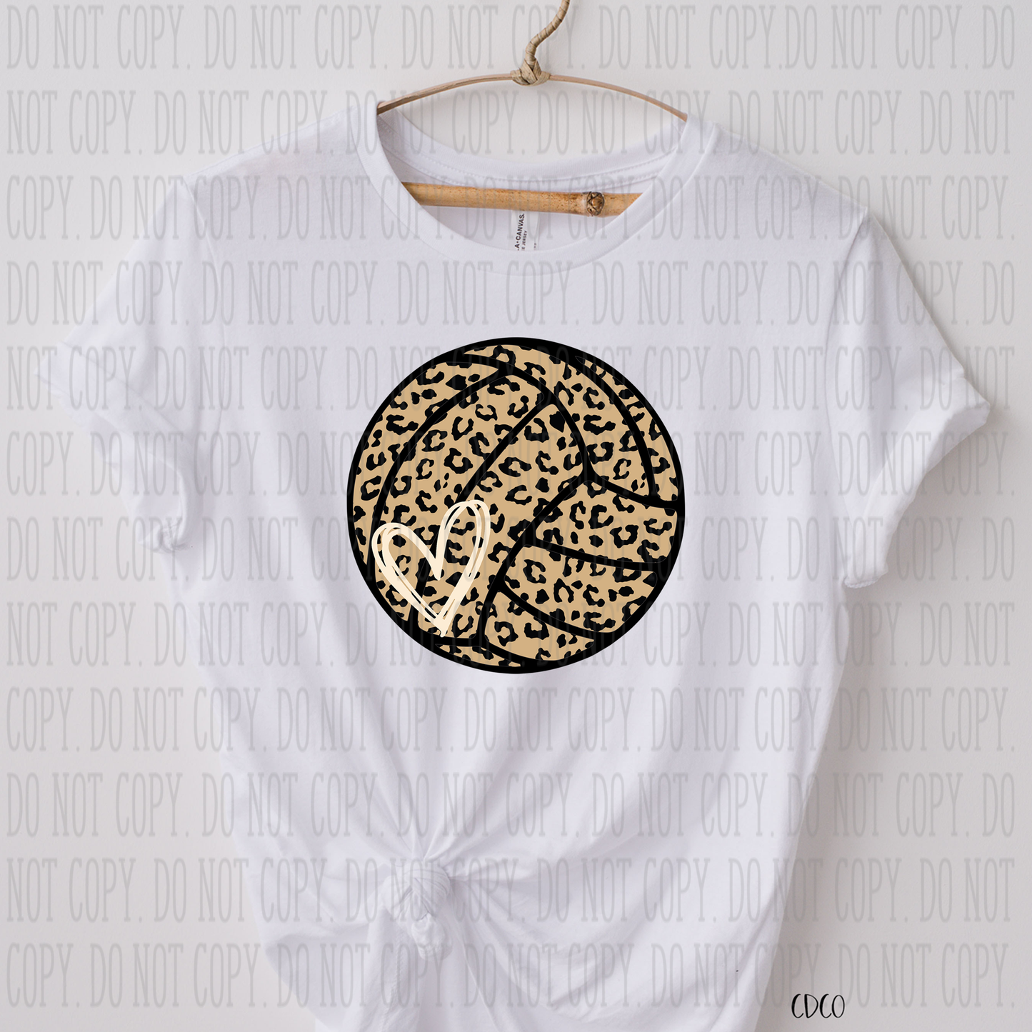 Leopard Volleyball Heart SUBLIMATION (400°)