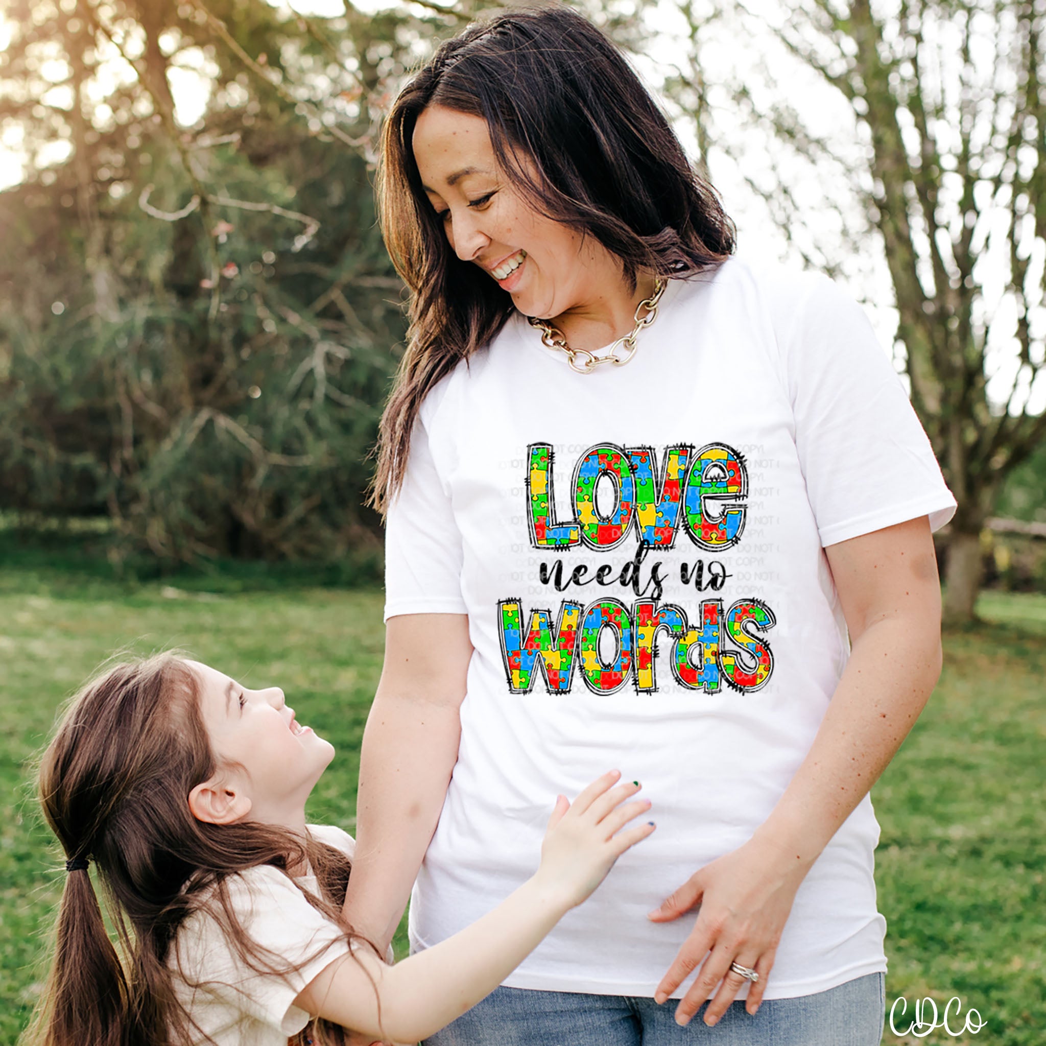 Love Needs No Words Autism DTF