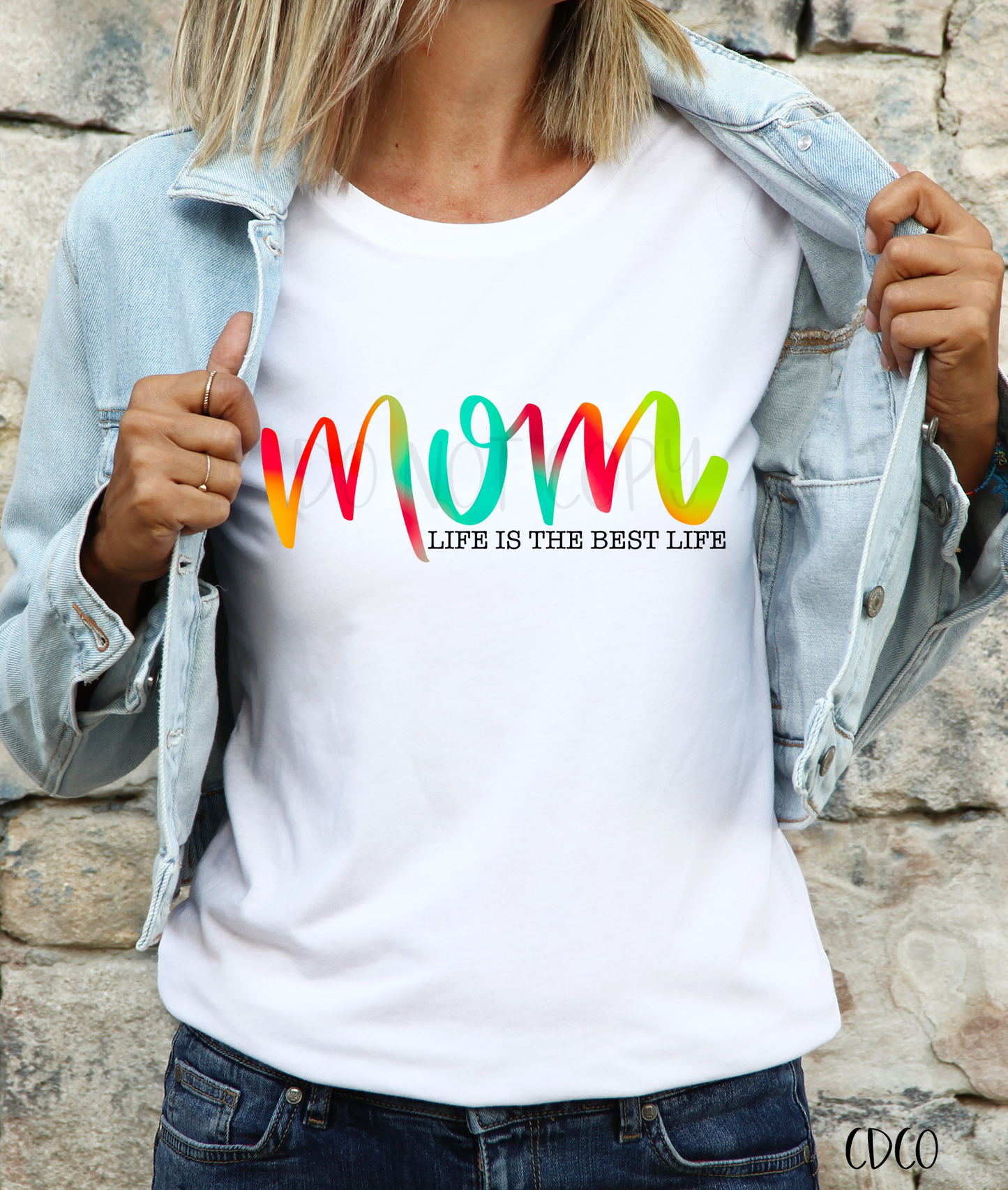 Mom Life Is The Best Life Watercolor SUBLIMATION (400°)