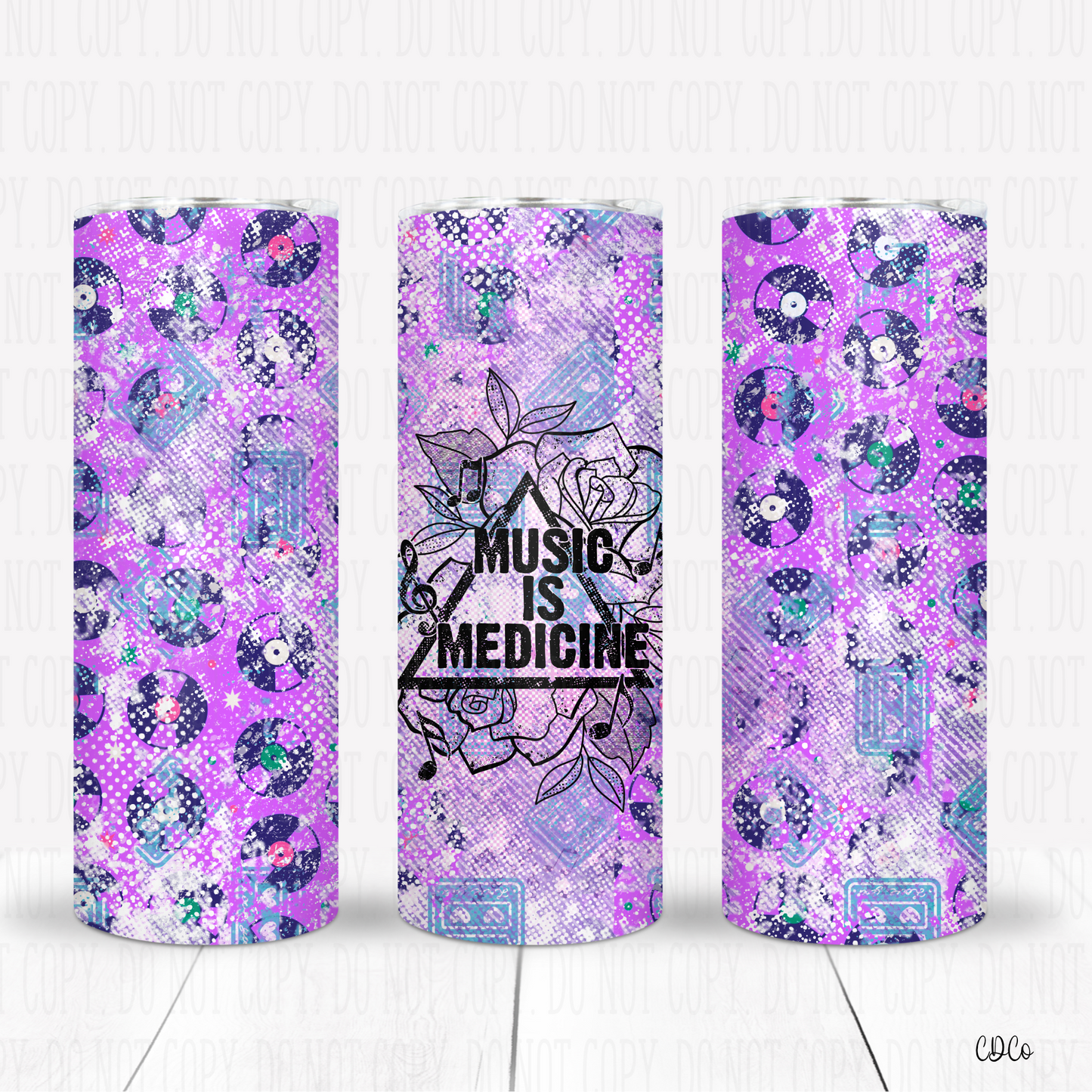 Music is My Medicine Tumbler SUBLIMATION (400°)