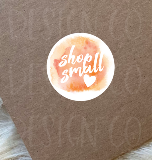 Shop Small Orange Watercolor Sticker Sheet