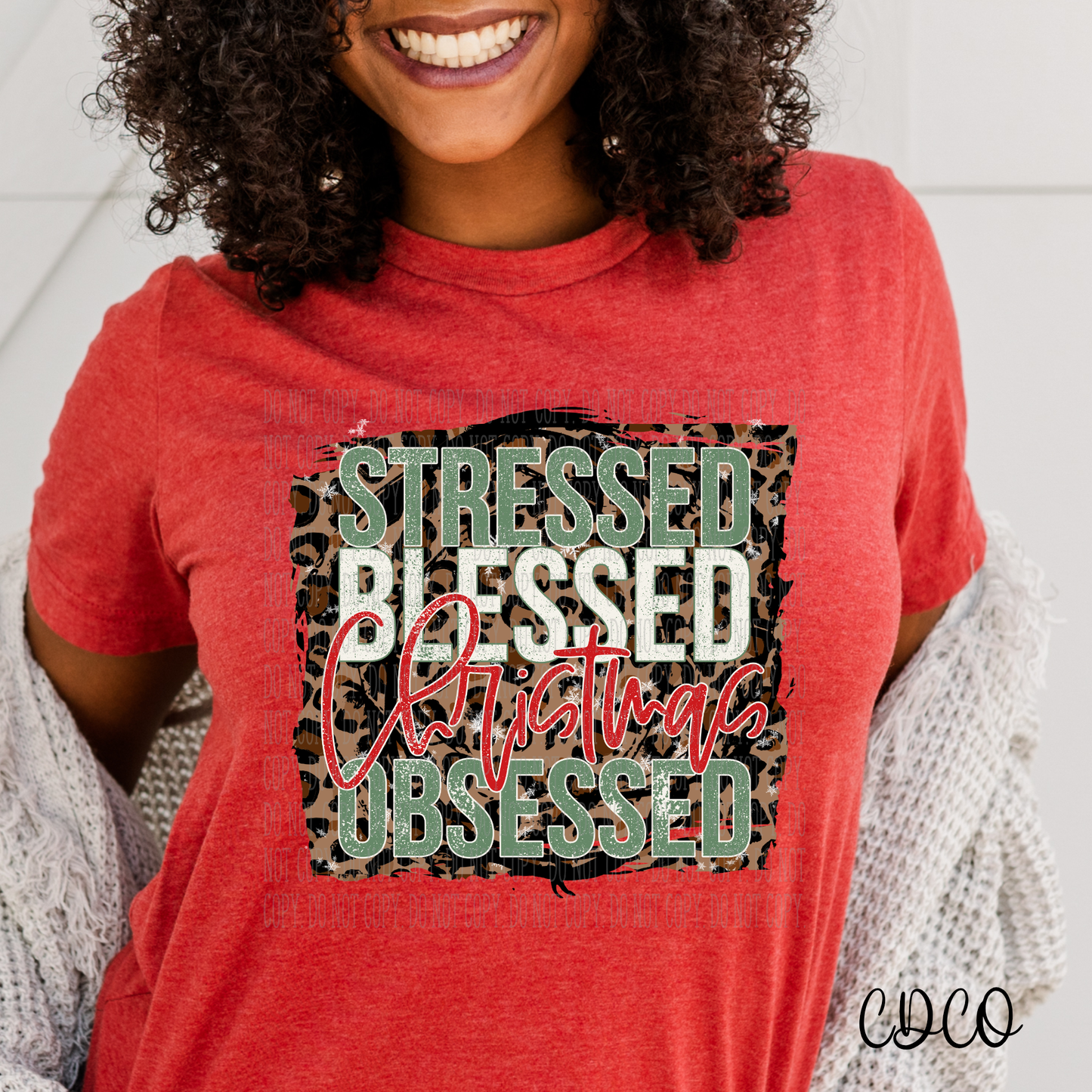 Stressed Blessed Christmas Obsessed DTF (320°)