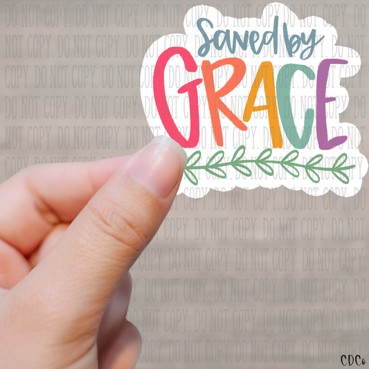Saved By Grace Kiss Cut Sticker Sheet