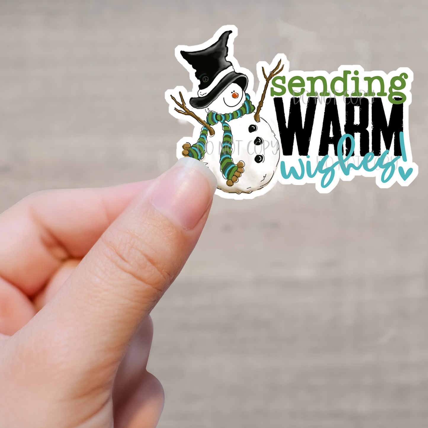 Sending Warm Wishes Kiss Cut Sticker Sheet